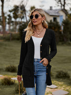 Ribbed Button-up Cardigan Pockets (5)