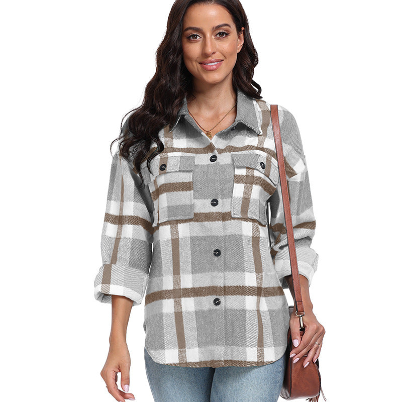 Long Sleeve Striped Plaid photo 1