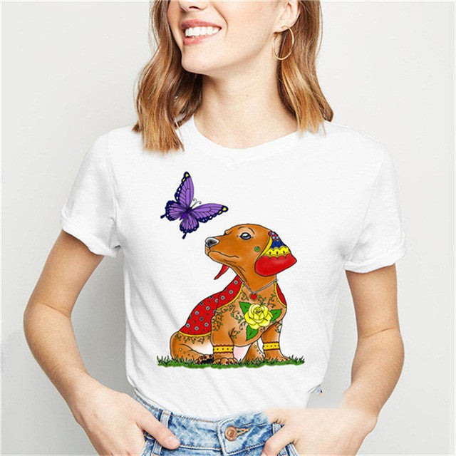 Dog Print T-shirt variant CJNSSYCS07485-13 style-L|CJNSSYCS07485-13 style-M|CJNSSYCS07485-13 style-XL|CJNSSYCS07485-13 style-XXL|CJNSSYCS07485-13 style-3XL|CJNSSYCS07485-13 style-S