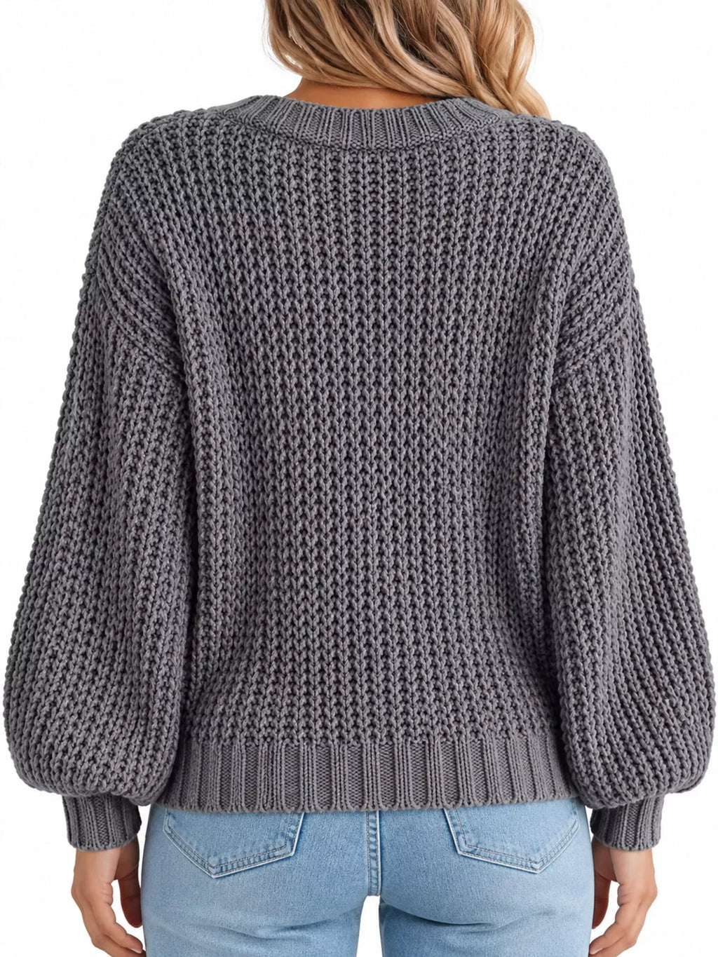 Full Size Chunky Knit Button-down Cardigan Plus (18)