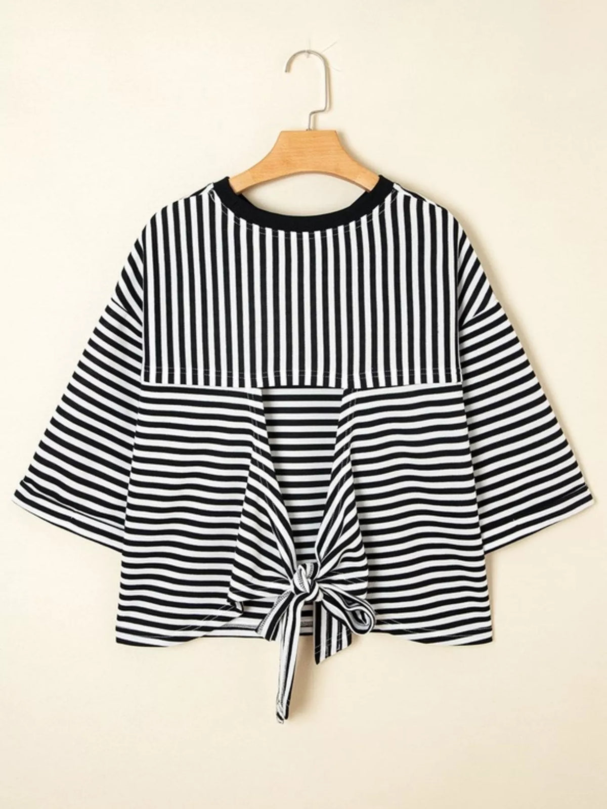 Striped Back Bow Tie T-shirt (12)