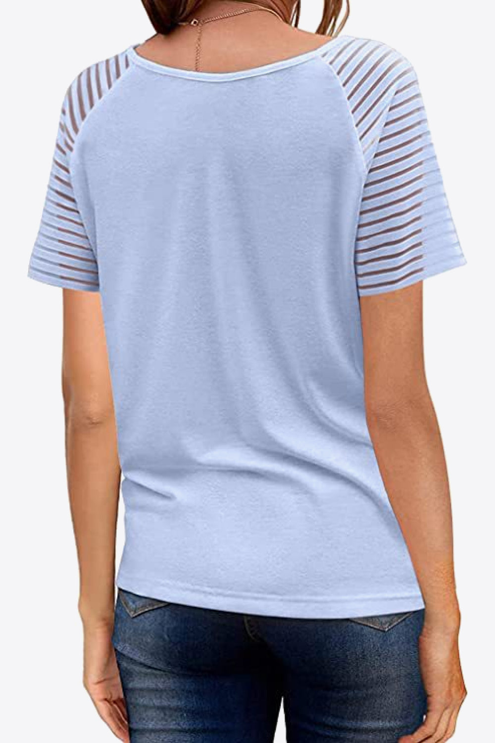 V-neck Raglan Sleeve Tee (11)