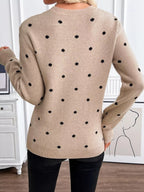 Polka Dot Crew Neck Sweater (5)