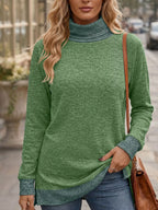 Turtleneck Raglan Sleeve T-shirt (27)