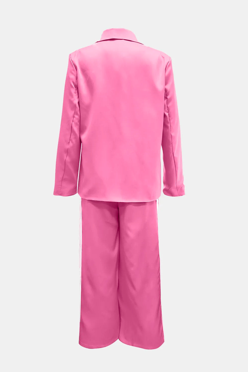 Side Striped Long Sleeve Blazer Pants Set (3)