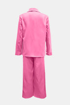 Side Striped Long Sleeve Blazer Pants Set (3)