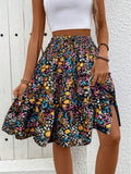 Floral Print Midi Skirt (3)