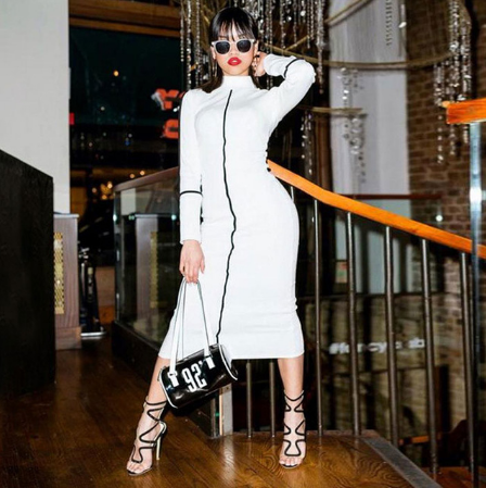 High Neck Long Sleeve Dress photo 3