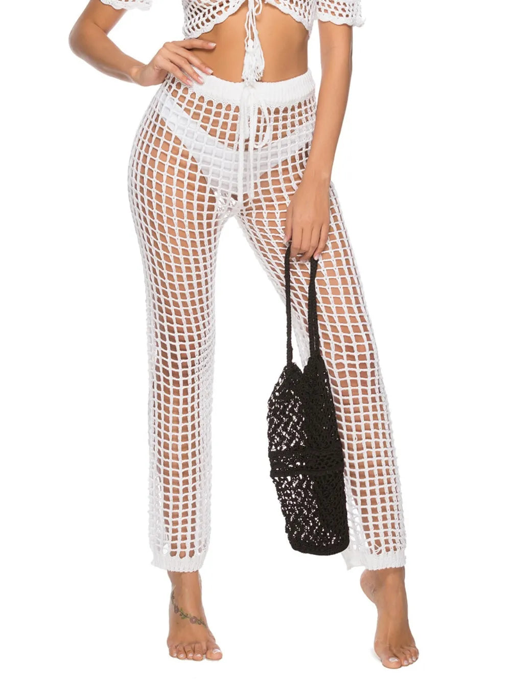 Cutout High Waist Swim Pants (11)