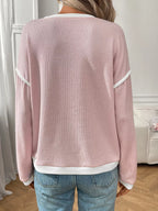 Ribbed Knit Contrast Trim Sweater (6)