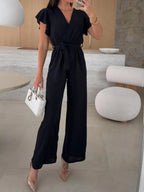 Surplice Wide Leg Belted Jumpsuit (15)