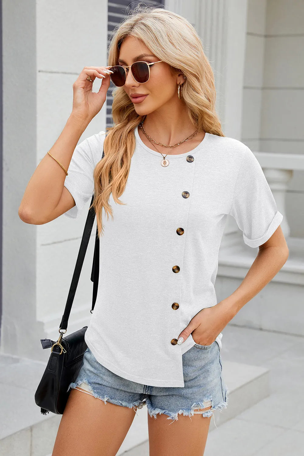 Round Neck Short Sleeve T-shirt (5)