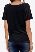 V-neck Raglan Sleeve Tee (2)