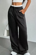 High-waisted Pinstripe Wide-leg Pants (11)