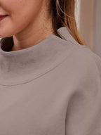 Oversized Mock Neck Long Sleeve Sweatshirt (28)