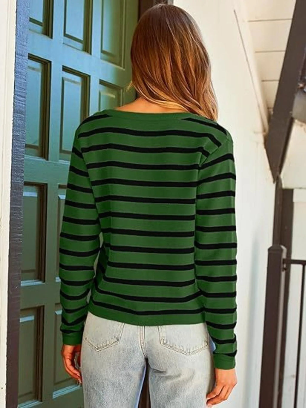 Striped Button-up Cardigan (20)