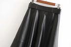 Belted Faux Leather Skirt photo 3