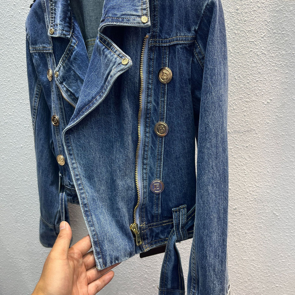 Button Denim Loose Top photo 14
