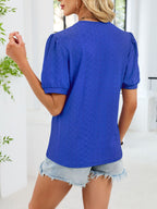 V-neck Short Sleeve T-shirt (12)