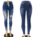 Ripped High-rise Jeans variant CJNSXZNZ01450-Dark Blue-L|CJNSXZNZ01450-Dark Blue-XXL|CJNSXZNZ01450-Dark Blue-XL|CJNSXZNZ01450-Dark Blue-M|CJNSXZNZ01450-Dark Blue-S