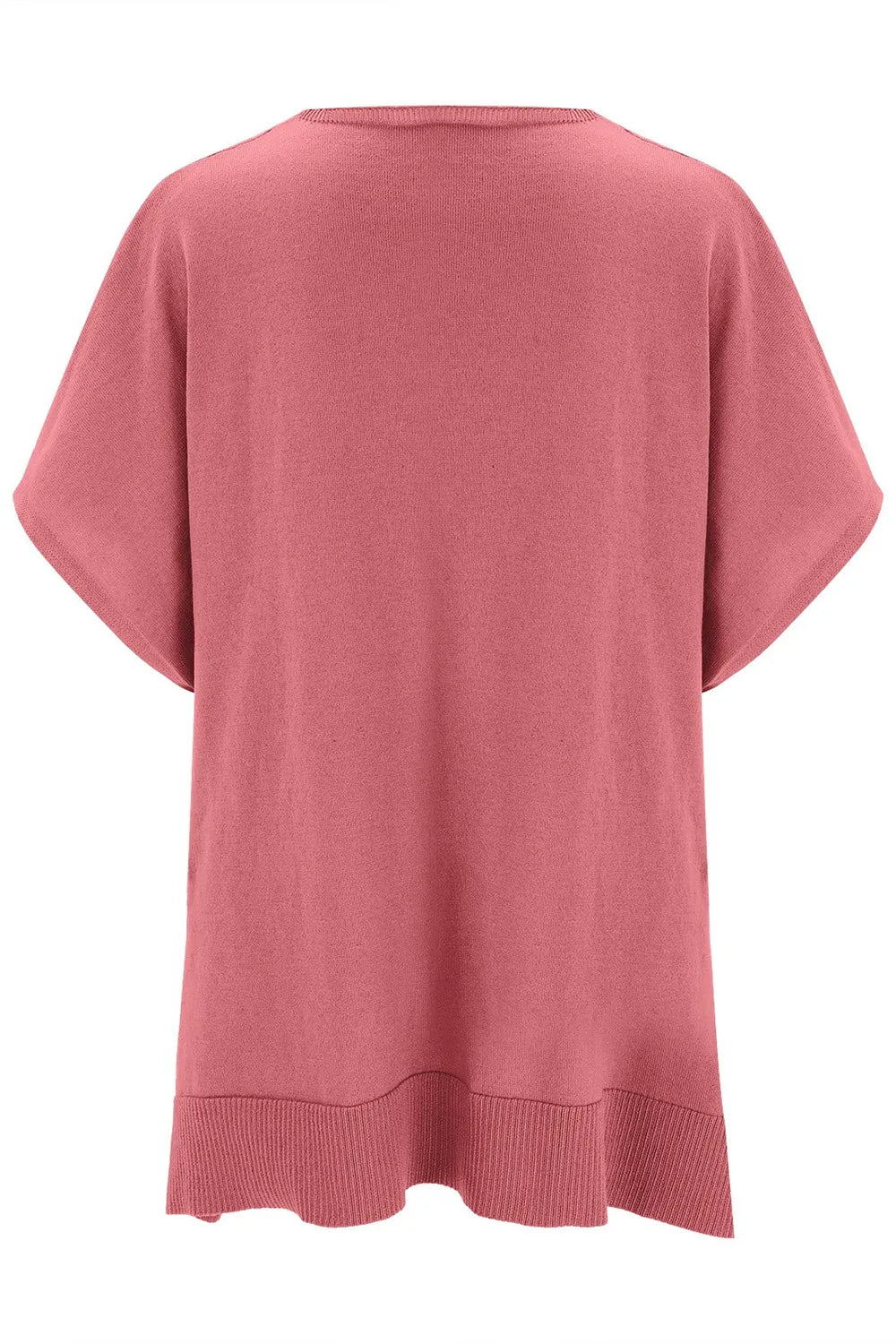 Slit V-neck Half Sleeve Knit Top (29)