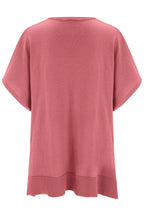 Slit V-neck Half Sleeve Knit Top (29)