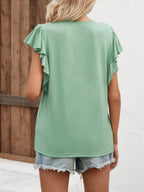 Notched Cap Sleeve T-shirt (5)