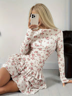 Long Sleeve Ruffled Hem Mini Dress (20)