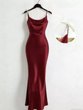 Pearl Strap Cowl Neck Satin Maxi Dress (4)