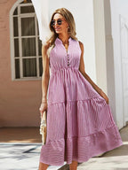 Striped Sleeveless Tiered Midi Dress (14)