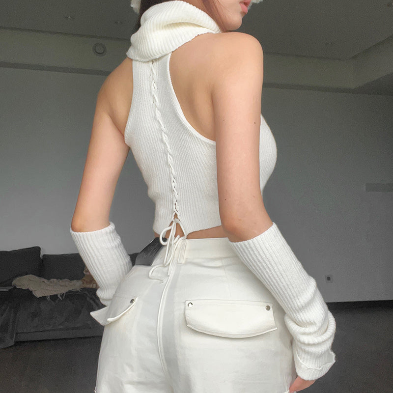 White Versatile Strap Tank Top photo 3