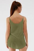 Scoop Neck Spaghetti Strap Knit Cami (9)