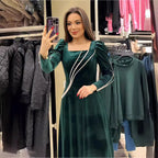 Long Sleeve Rhinestone Maxi Dress photo 2