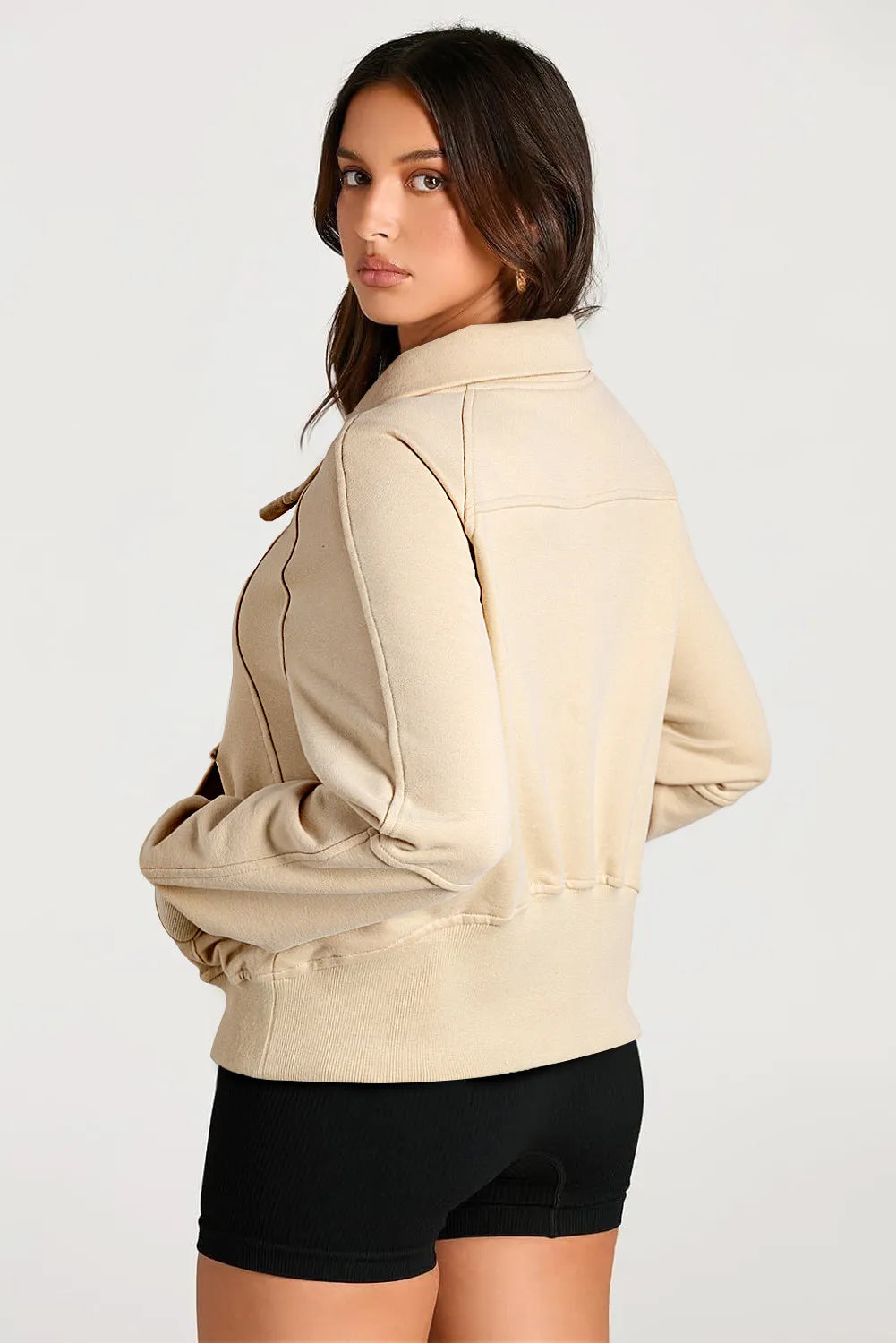 Half Zip Long Sleeve Sweatshirt (30)