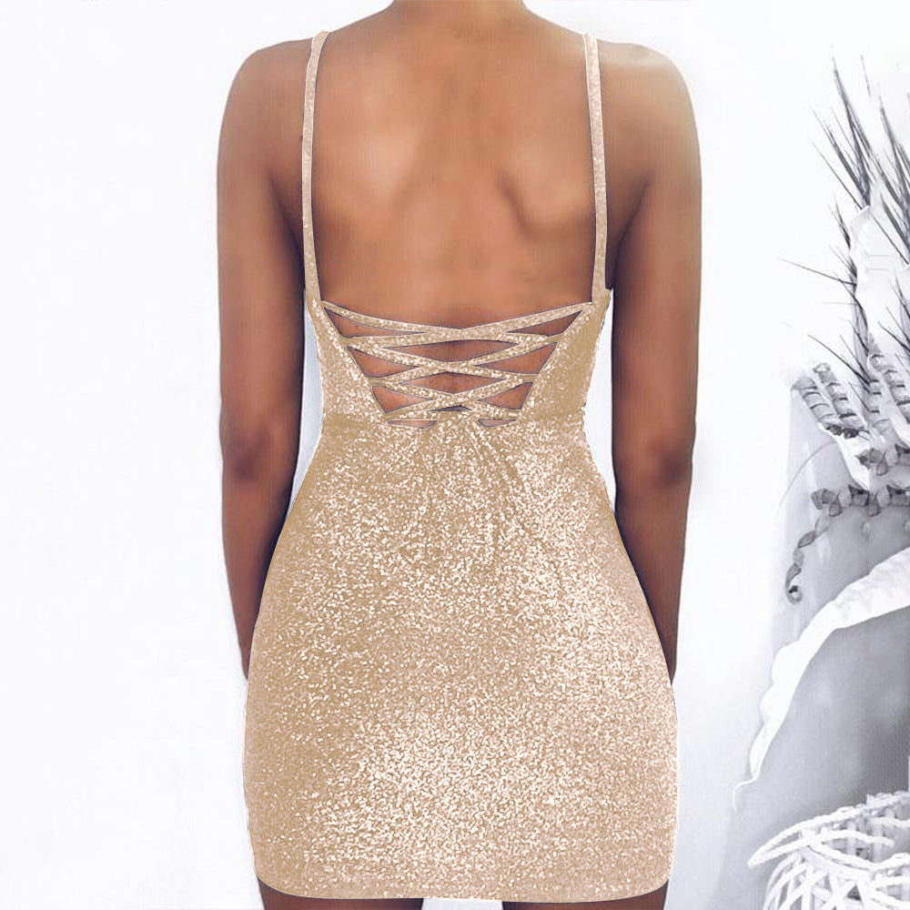 Bright Silk Suspender Mini Dress photo 1