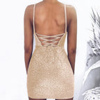 Bright Silk Suspender Mini Dress photo 1