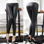 High Waist Leather Leggings photo 2