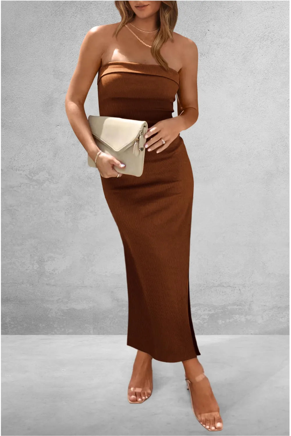 Slit Tube Midi Dress (5)