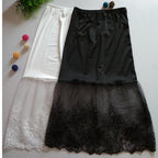 Lace Mesh Skirt Long variant CJNSXZQZ00559-White-Fireworks|CJNSXZQZ00559-Black-Fireworks