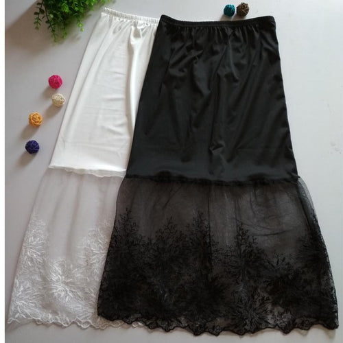 Lace Mesh Skirt Long variant CJNSXZQZ00559-White-Fireworks|CJNSXZQZ00559-Black-Fireworks