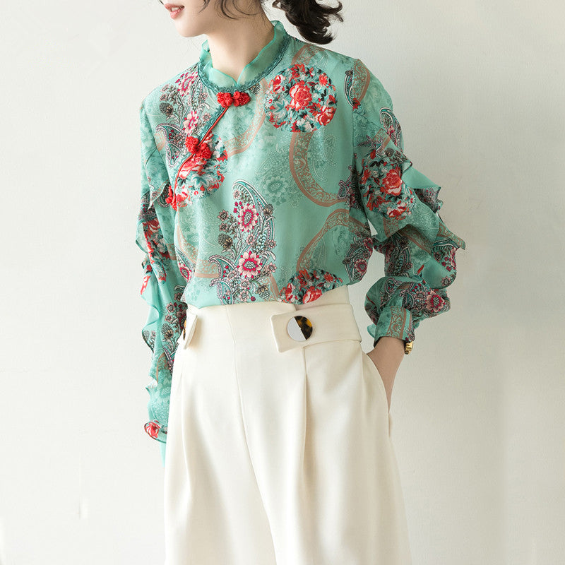 Silk Print Top photo 3