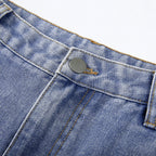 Denim Straight Leg Pants photo 7
