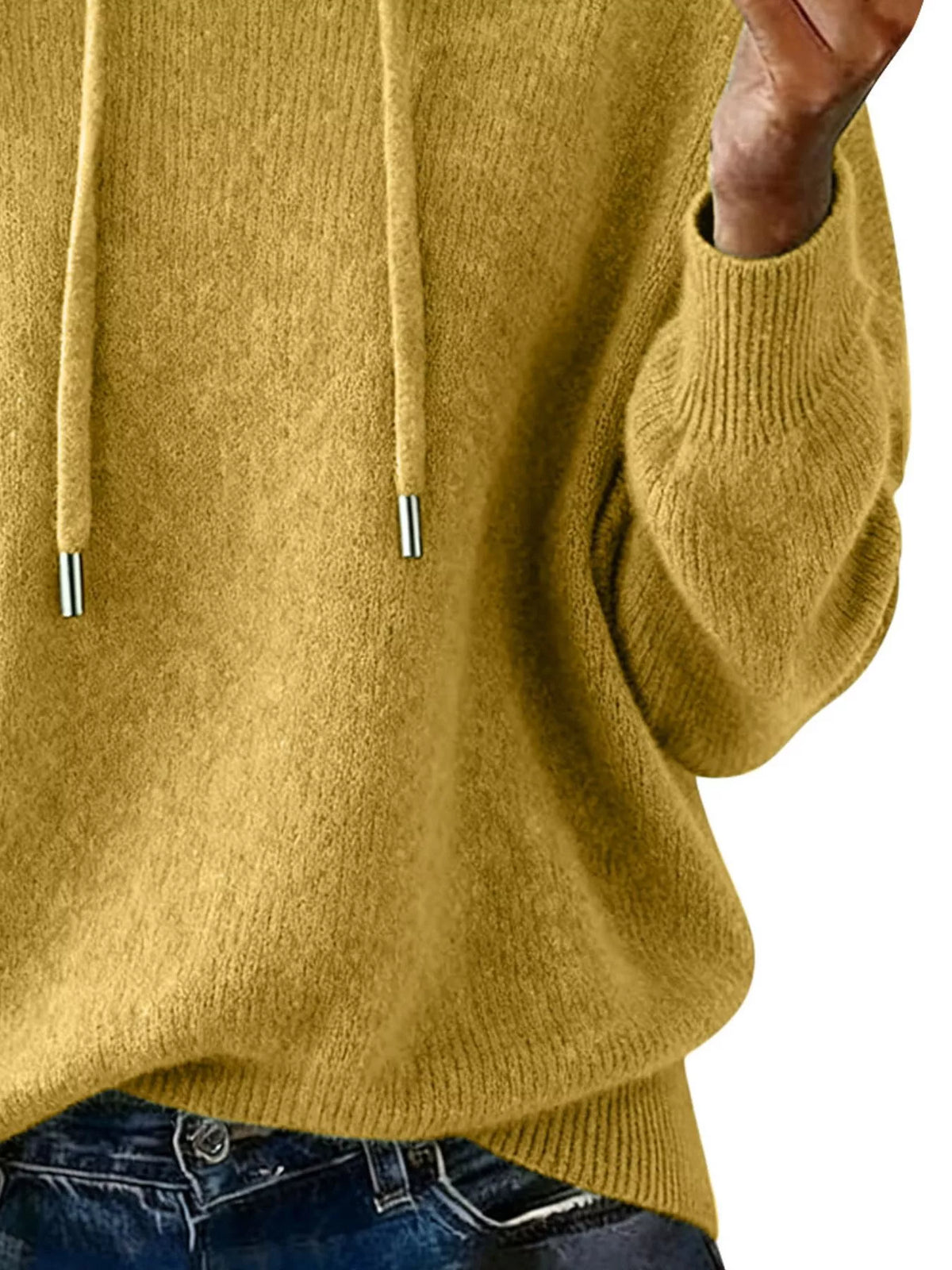 Drawstring Long Sleeve Hooded Sweater (21)