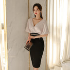 V-neck Pleated Dress photo 4