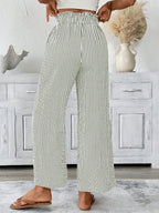 Full Size Striped Wide Leg Paper Bag Pants Plus (12)