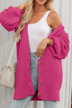 Chunky Knit Button-down Cardigan (5)