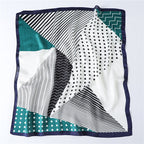 Geometric Polka Dot Scarf Professional variant CJZBLXST02074-Blue-70x70cm