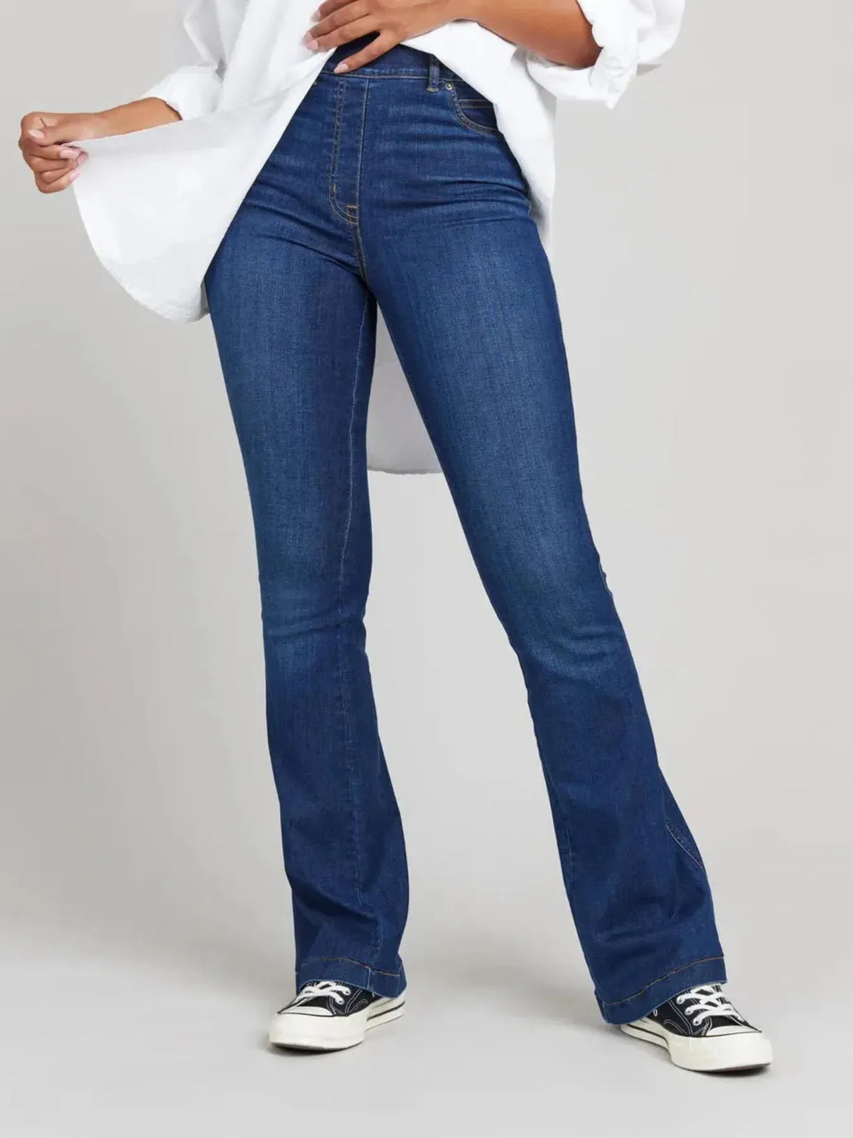 Full Size High-waisted Flare Jeans Plus