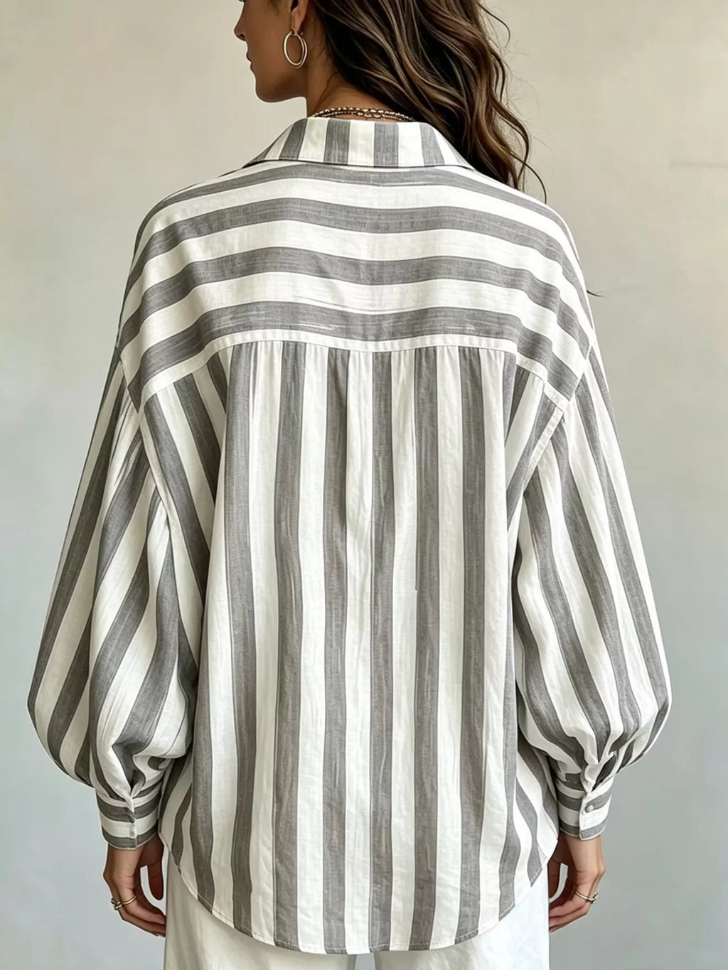 Striped Loose Fit Shirt (14)
