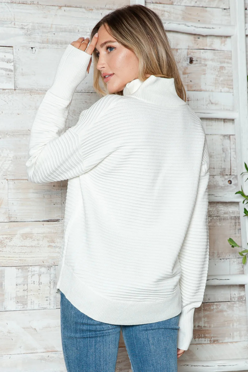 Half Zip Long Sleeve Knit Top (9)